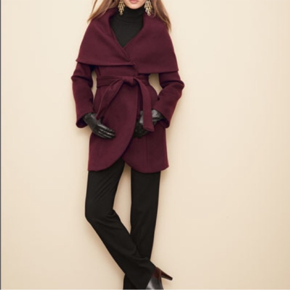 Elie Tahari Dark Red Women's Jacket